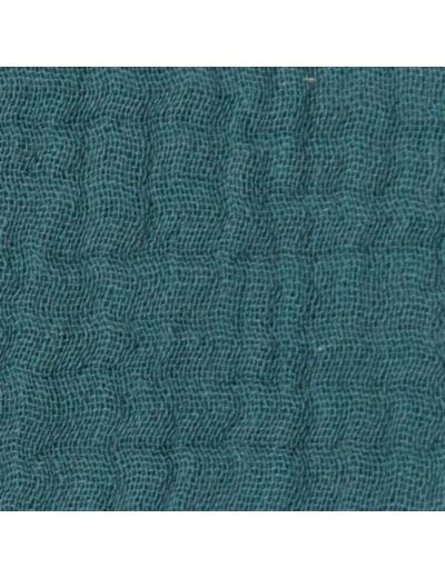 Tissu double gaze bleu glacier