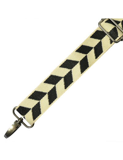 Farfouillette Accessoires bandoulière 3.8cm damier noir et blanc