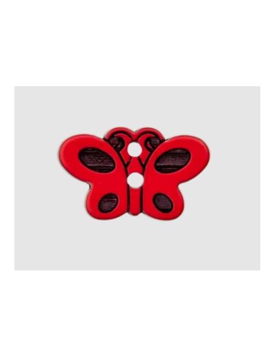 Bouton papillon rouge
