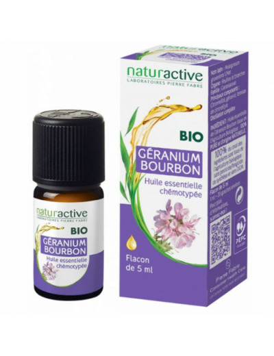 Huile Essentielle Bio Geranium Bourbon 5ml Naturactive