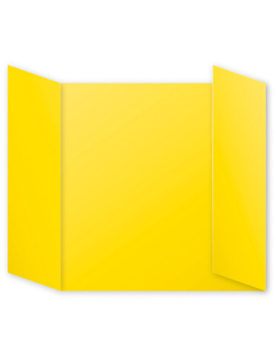 Cartes triptyques 160x160 mm "Pollen" - Jaune soleil