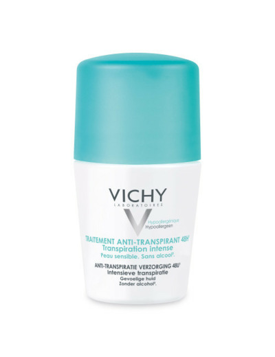 Anti Transpirant Efficace 48h Transpiration Intense 50ml Déodorant Peaux Sensibles Vichy