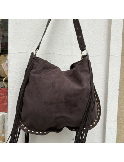 Sac à frange marron