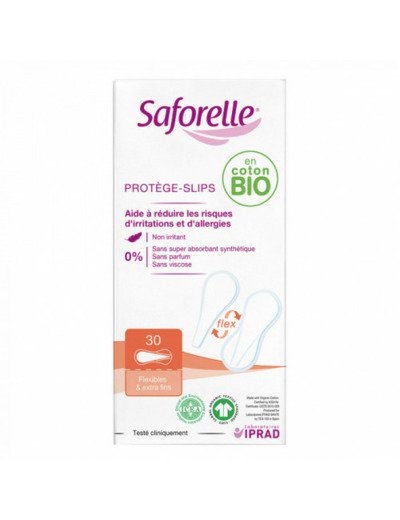 Protège-slips Flex Coton Bio x30 Saforelle