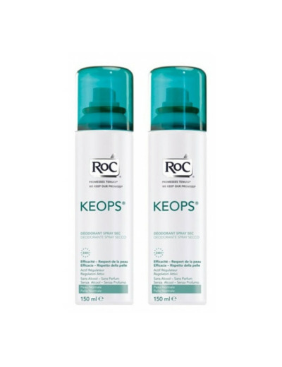 Deodorant Spray Sec Transpiration Abondante Keops 2x150ml Roc