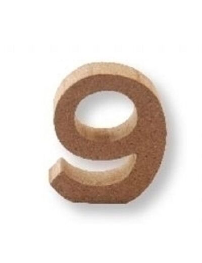 Chiffre "9" Mdf - 4,5 cm