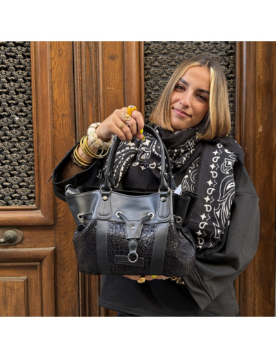 Sac à main style bourse Arthur & Aston en toile