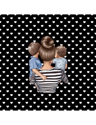 Panneau étanche meilleur maman super maman enfants fils - 45 x 45 cm