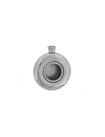 FLASQUE RONDE INOX VERRE