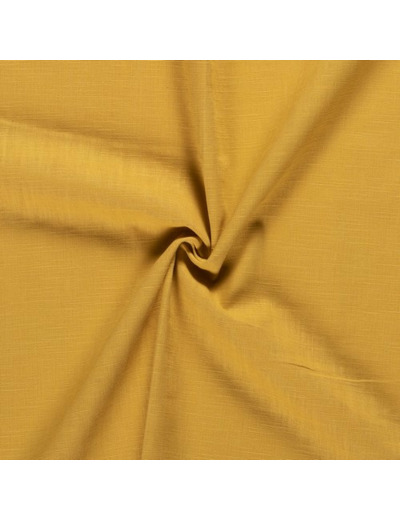 Tissu lin jaune ocre