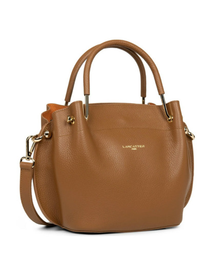 Lancaster Foulonne Double Sac A Main Louisa 470-18 Camel In Orange