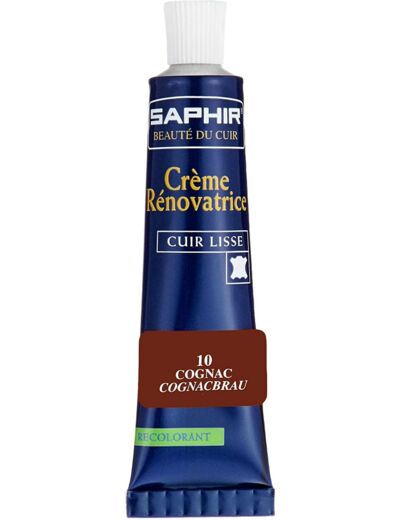 Crème rénovatrice Saphir pour chaussures en cuir Cognac