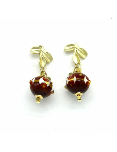 Boucles d'oreilles fleurs Murano Soryne