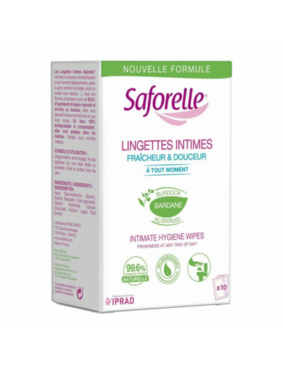 SFR LINGETTES B/10 BIODEG