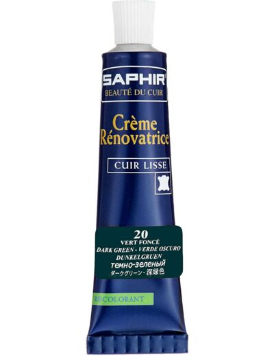 Saphir Cirage Crème Rénovatrice Tube, Vert Fonce, 25 ml