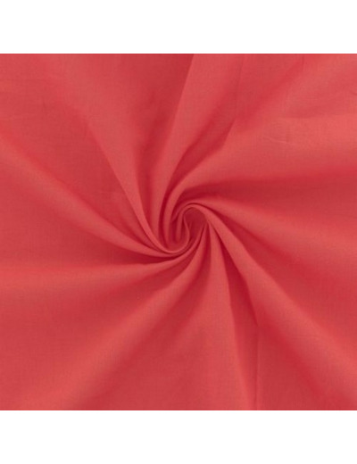 Tissu voile de coton corail