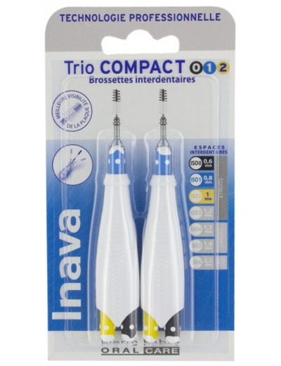 Brossettes Interdentaires 0.6mm - 0.8mm - 1mm Trio Compact Inava