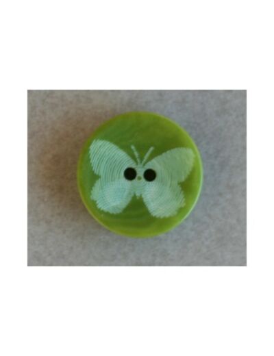 Bouton papillon vert 15 mm