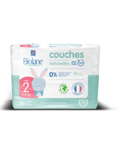 BIOLANE COUCHES ECOLOGIQUES T2 X28