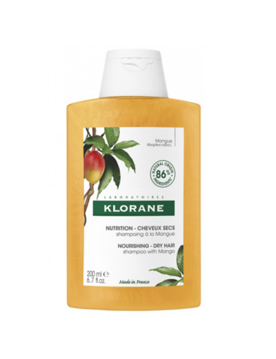 Shampooing nutrition 200ml Mangue Cheveux secs Klorane