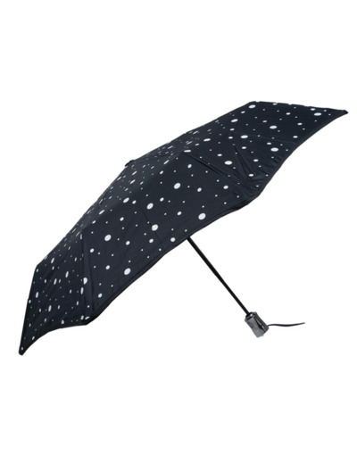 Isotoner Alpha X-Tra Parapluie Pliant Pois Noir/Jaune