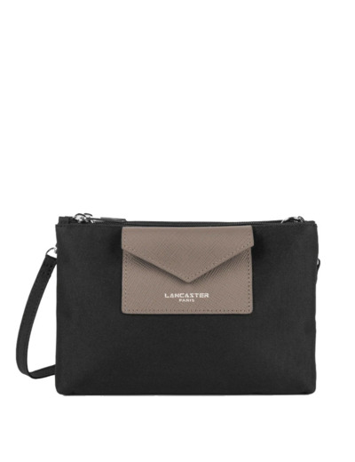 Lancaster Smart Kba Petit Sac Trotteur 2 compartiments 516-27 Noir Taupe