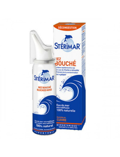 Spray Nez Bouche Hypertonique enrichie en cuivre 100ml Enfants et adultes Sterimar