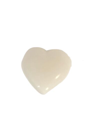 Bouton coeur blanc 1 cm
