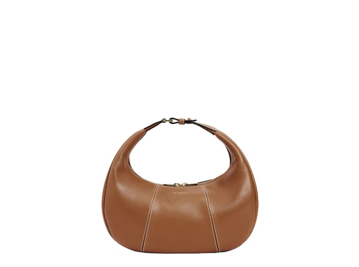 Le Tanneur Juliette Petit Sac Hobo En Cuir Grainé Tan