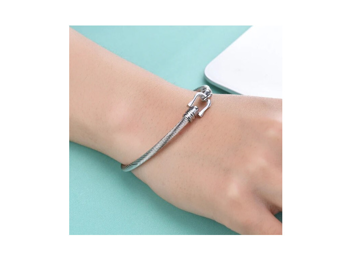 Bracelet jonc en acier inoxydable