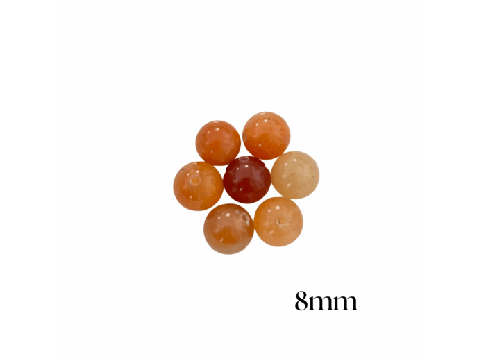 PERLES AVENTURINE ORANGE