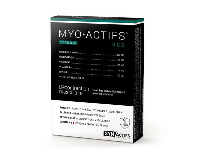 Myoactif 30 gélules Décontraction musculaire Synactifs