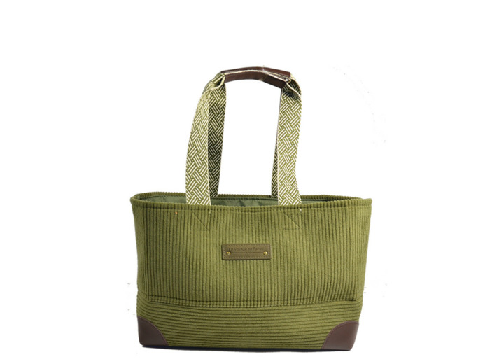 Le Voyage en Panier Duviner Cabas S Velours Kaki