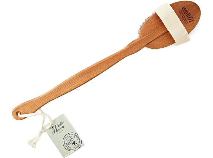 Croll & Denecke Brosse de bain en crin avec manche