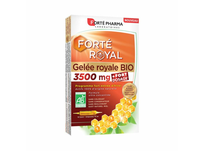 Gelée royale 3500mg 10 Ampoules Forté Royal Forté Pharma