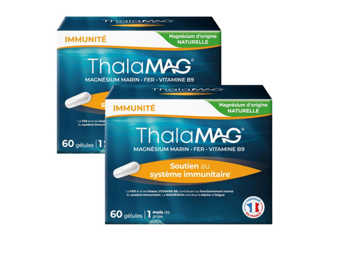 Thalamag Soutien au Système Immunitaire Magnésium Marin 2X60 Gélules