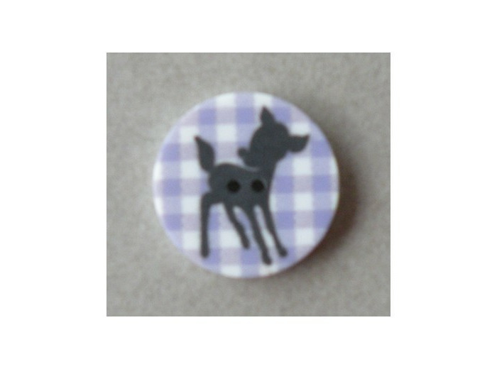 Bouton vichy parme avec faon