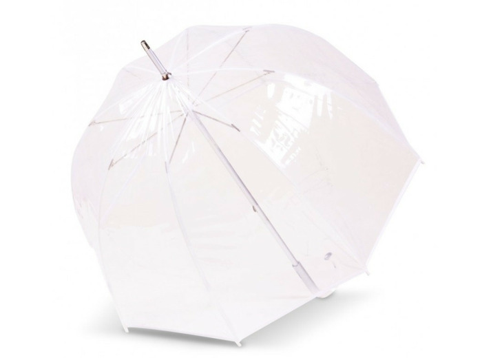 Isotoner Parapluie Droit PVC Manuel Bords Blancs