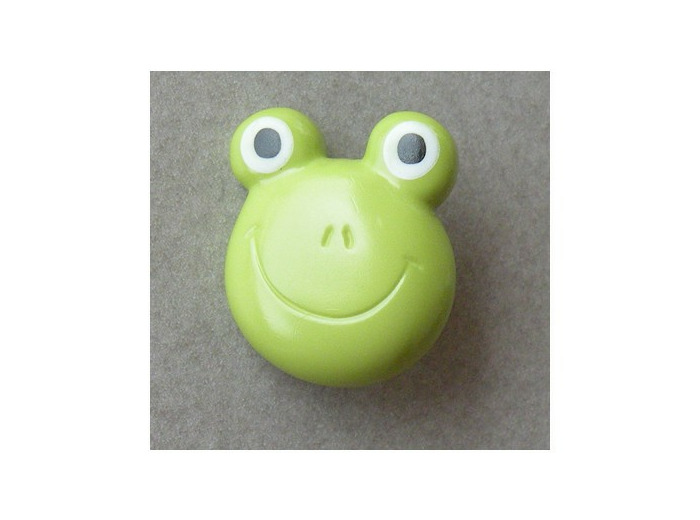 Bouton vert clair grenouille