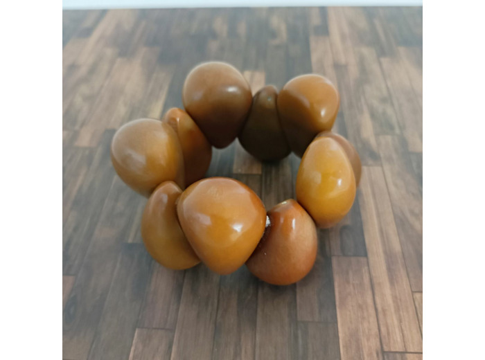 Bracelet Kim camel en ivoire végétal