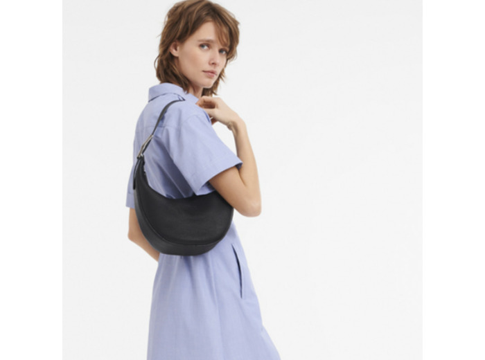 Longchamp Roseau Sac Porté Epaule M Noir