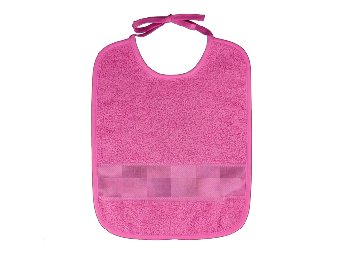 Bavoir à broder - fuchsia