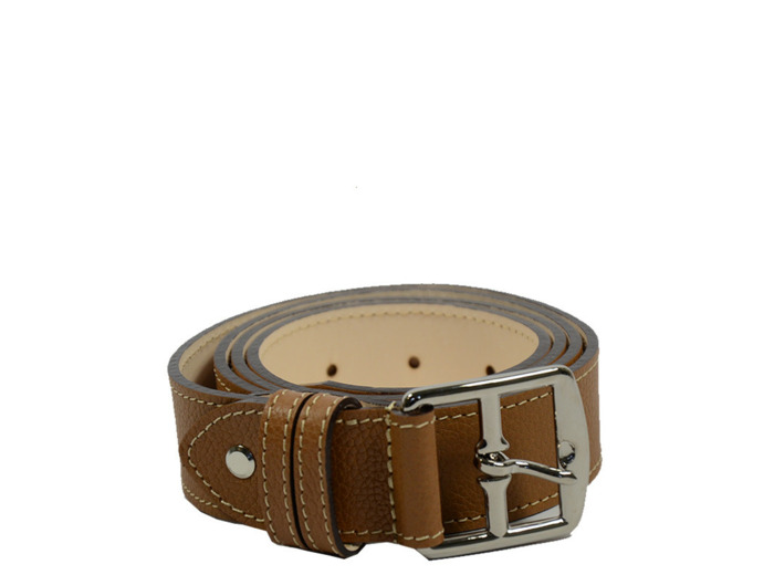 Berthille Ceinture A Piquée Cuir Doublé Ajustable Cuero