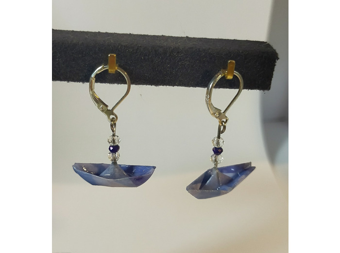 B.O. origami petit bateau bleu clair