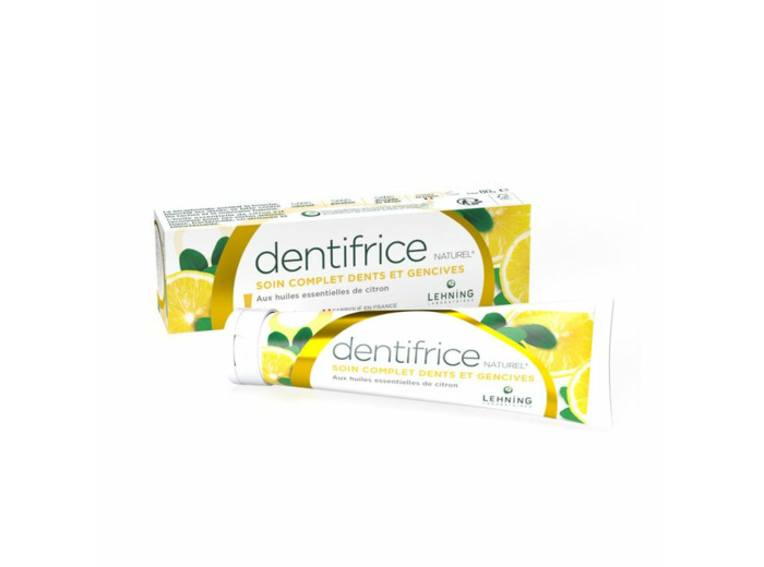 Dentifrice Naturel Aux Huiles Essentielles De Citron 80g Lehning