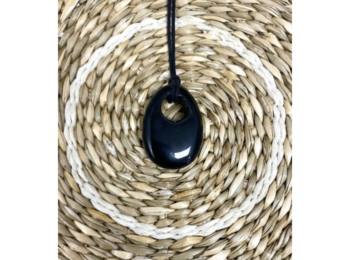 Pendentif onyx troué