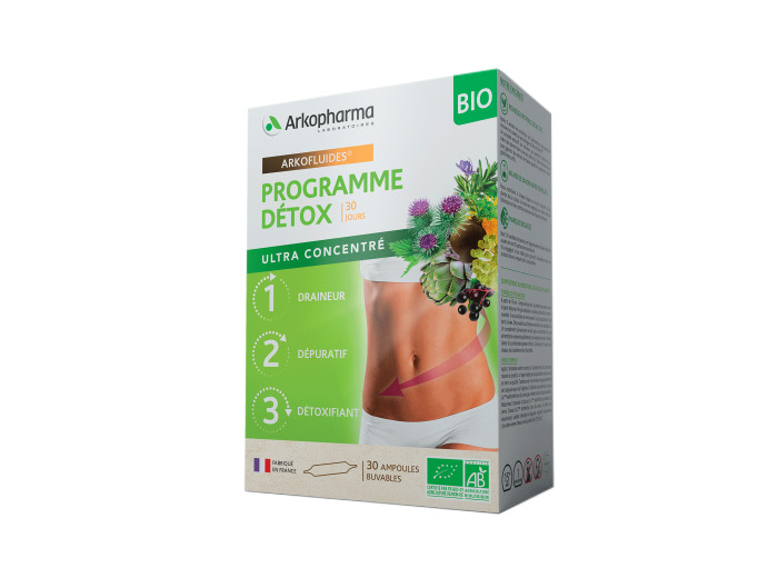 Programme Détox Triple Action Bio 3x10 Ampoules Arkofluides Arkopharma