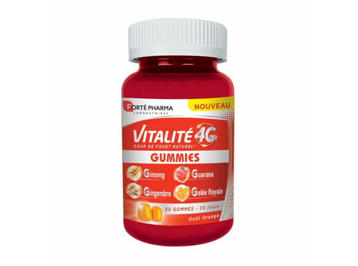 Vitalité 4G Dynamisant 60 Gummies Dès 12 Ans Forté Pharma