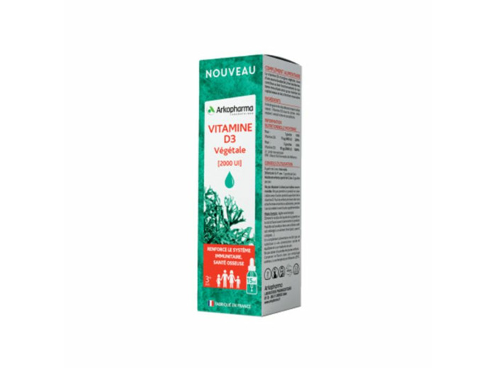 Vitamine D3 végétale Flacon 15ml Arkofluides Arkopharma