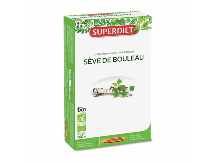 Seve De Bouleau Bio 20 Ampoules 300ml Superdiet